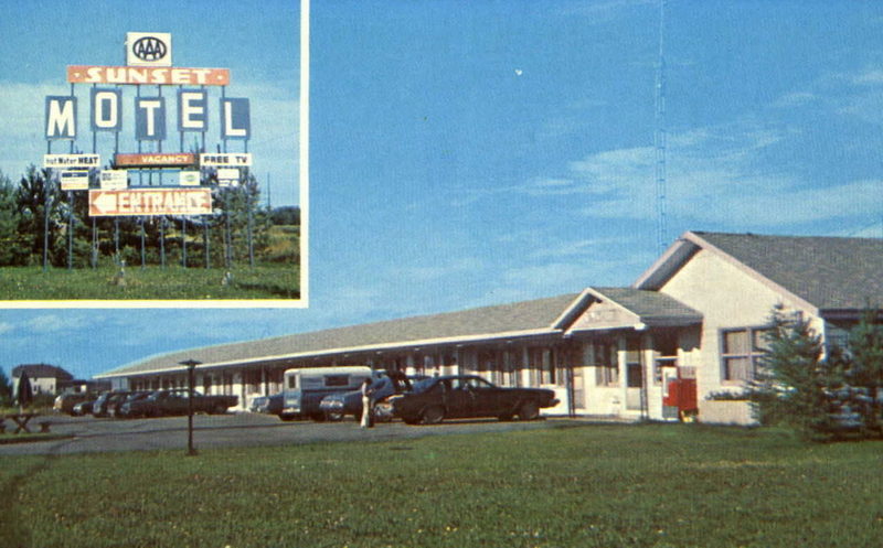Sunset Motel - Old Postcard (newer photo)